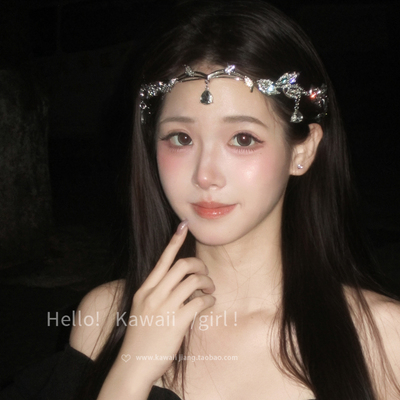 超仙神女闪钻锆石水滴额饰