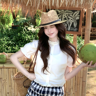 复古巴拿马风镂空编织草帽女大帽檐遮阳爵士帽高级感户外旅游礼帽