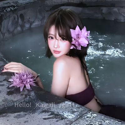 超仙纯欲风紫色海葵花发夹