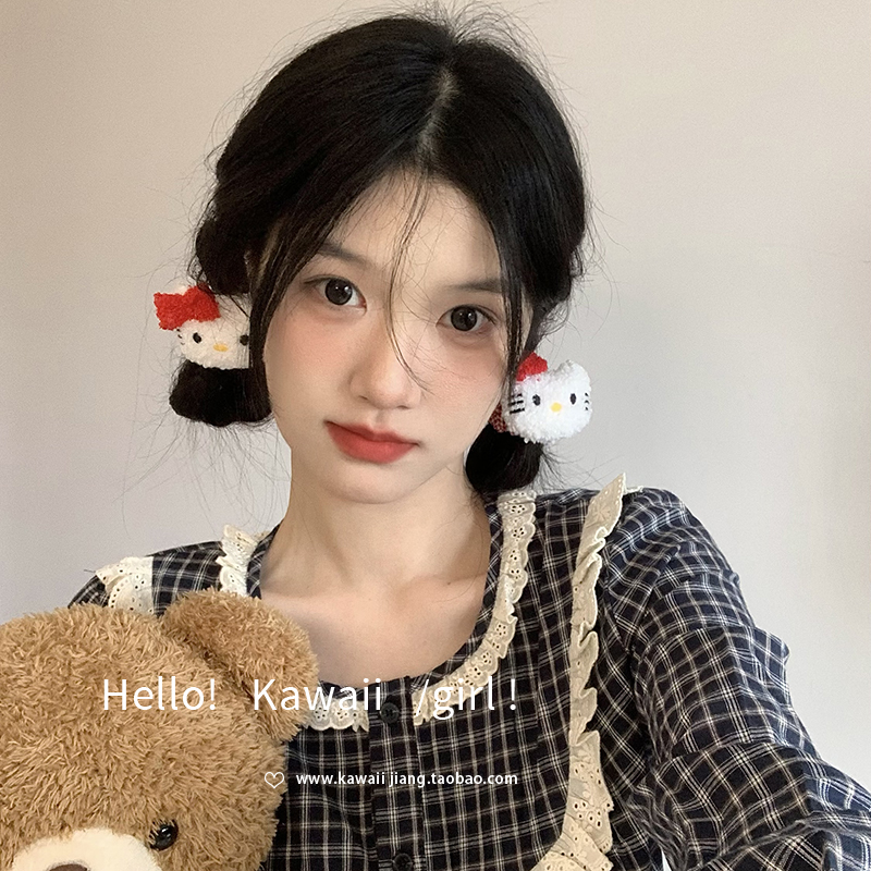 kawaii酱甜美可爱卡通kitty发圈