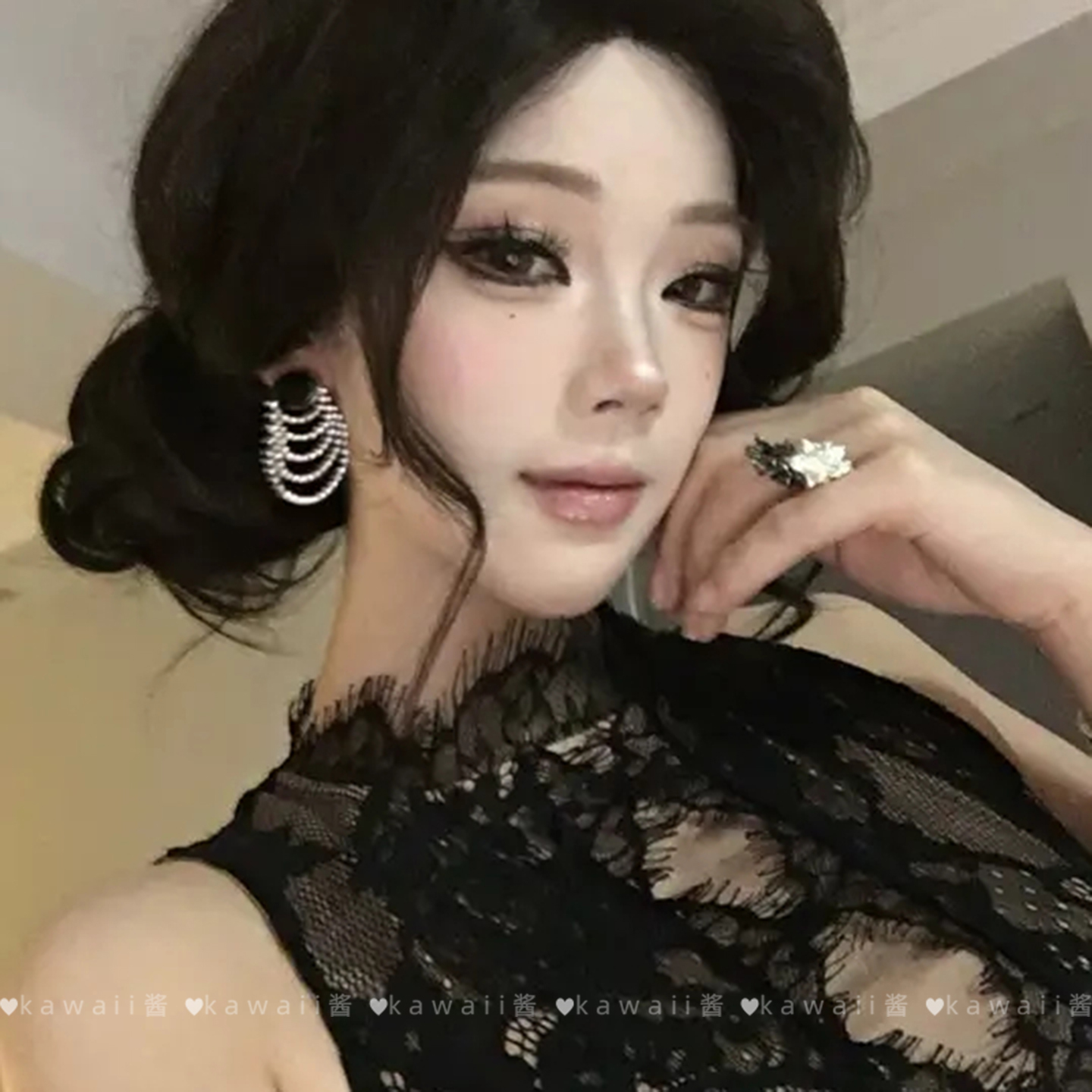 轻奢贵气感满钻流苏耳环新款小众设计氛围感耳钉气质百搭大气耳饰