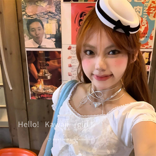 黑白丝绒蝴蝶结小礼帽赫本英伦海军风日系少女jk学院圆顶水手帽子