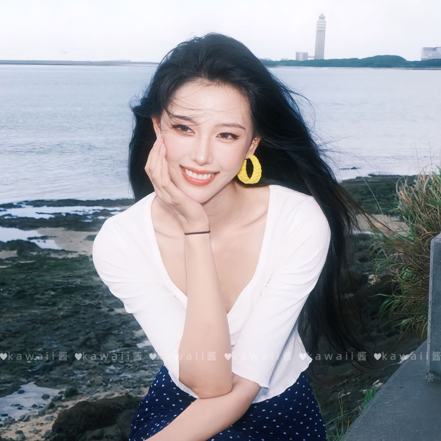 宵夜同款明媚黄圈圈耳环