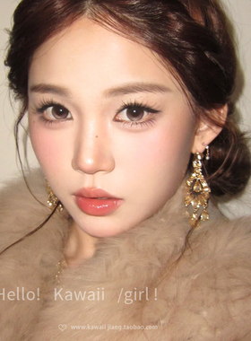 千金名媛香槟色锆石流苏耳环女轻奢宫廷风晚宴礼服耳钉周幼琳耳饰