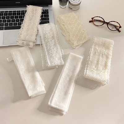 纯欲氧气感白色蕾丝丝巾