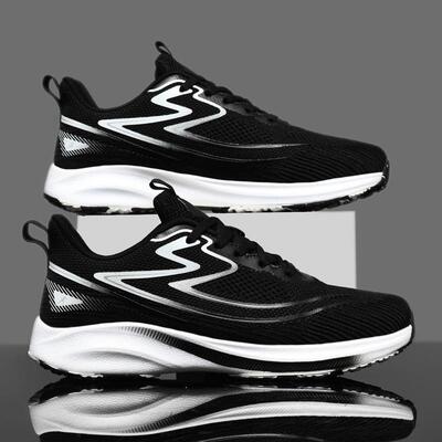 中考体育专用鞋春秋款青少年双网面减震跑步运动鞋男鞋大码464748