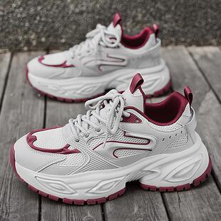 男鞋2026新款夏季青少年学生透气防臭厚底增高黑武士老爹潮鞋男款