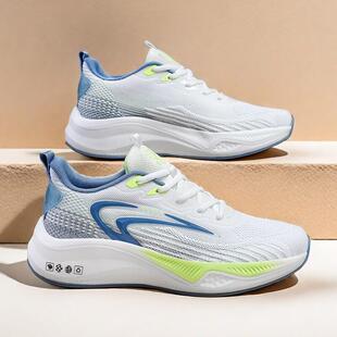 初三中考体测专用运动鞋男春季透气网面青少年初中学生碳板跑步鞋