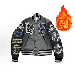 东洋男棉服棒球服海盗船夹棉短款