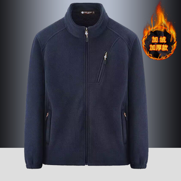 秋冬男士抓绒衣外套夹克百搭时尚潮流经典羊羔绒摇粒绒运动加厚保