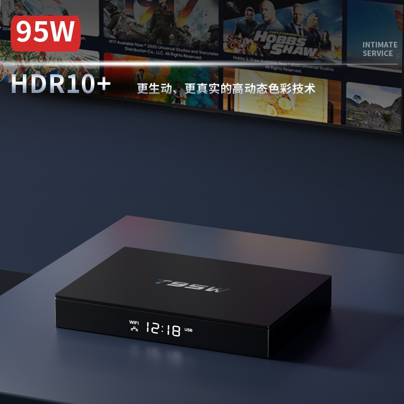 SKy95升级版HDR10+H.265解码USB3.0+64Gwifi5网络播放器S905X4