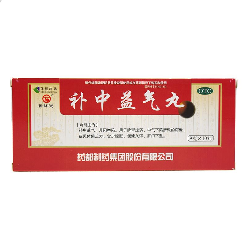 普济堂 补中益气丸10丸 补中益气气丸补中益气大蜜丸益气补中丸