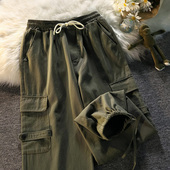 九分裤 男女情侣工装 大口袋宽松百搭潮牌休闲长裤 月球中心春秋美式