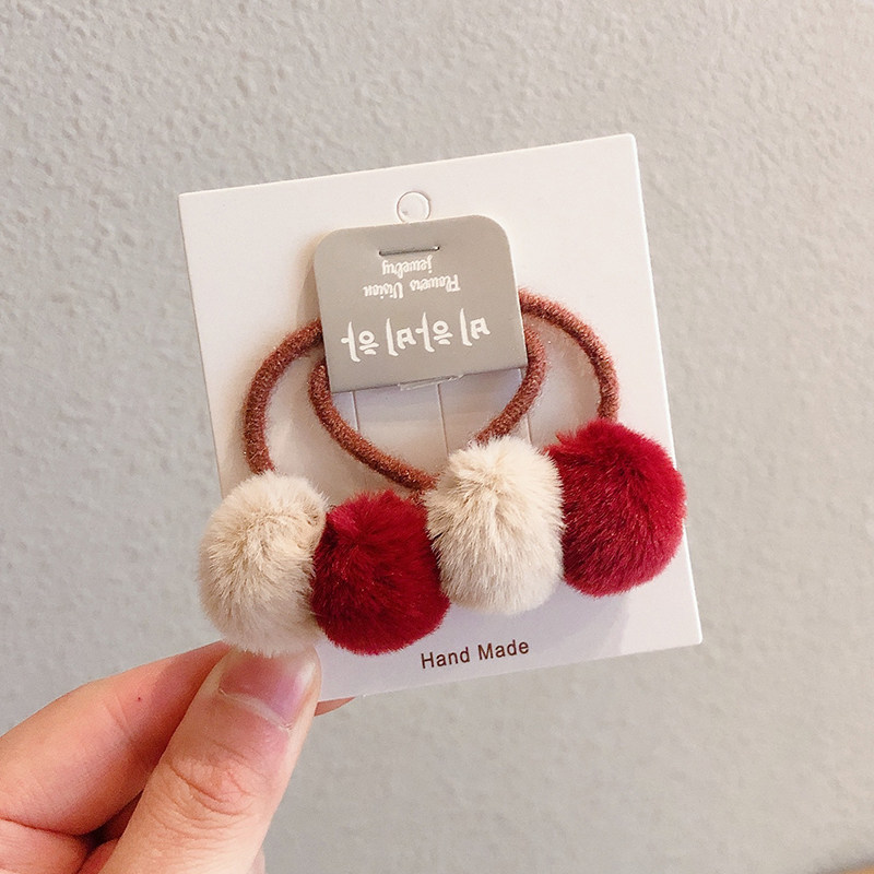 新年不伤发毛球发圈儿童皮筋女童发绳头花宝宝发饰头绳可爱头饰,童装/婴儿装/亲子装,发饰,淘宝优惠券,粉丝福利购,淘宝优惠卷