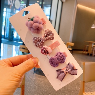 木马天空儿童可爱毛毡桃子葡萄发夹宝宝幼儿女童发卡婴儿发饰头饰