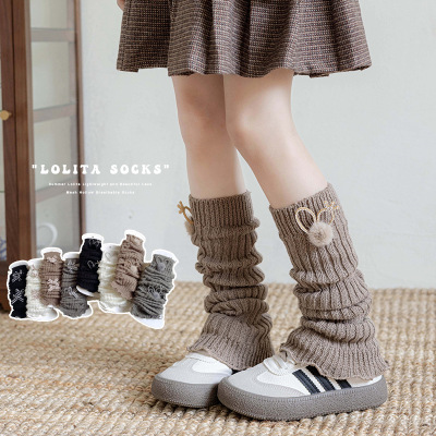 儿童袜套女秋冬2025新款韩系可爱洋气保暖女孩堆堆袜小腿袜套韩版