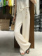 休闲裤 阔腿裤 女中长款 国风松紧腰显瘦阔腿裤 新中式