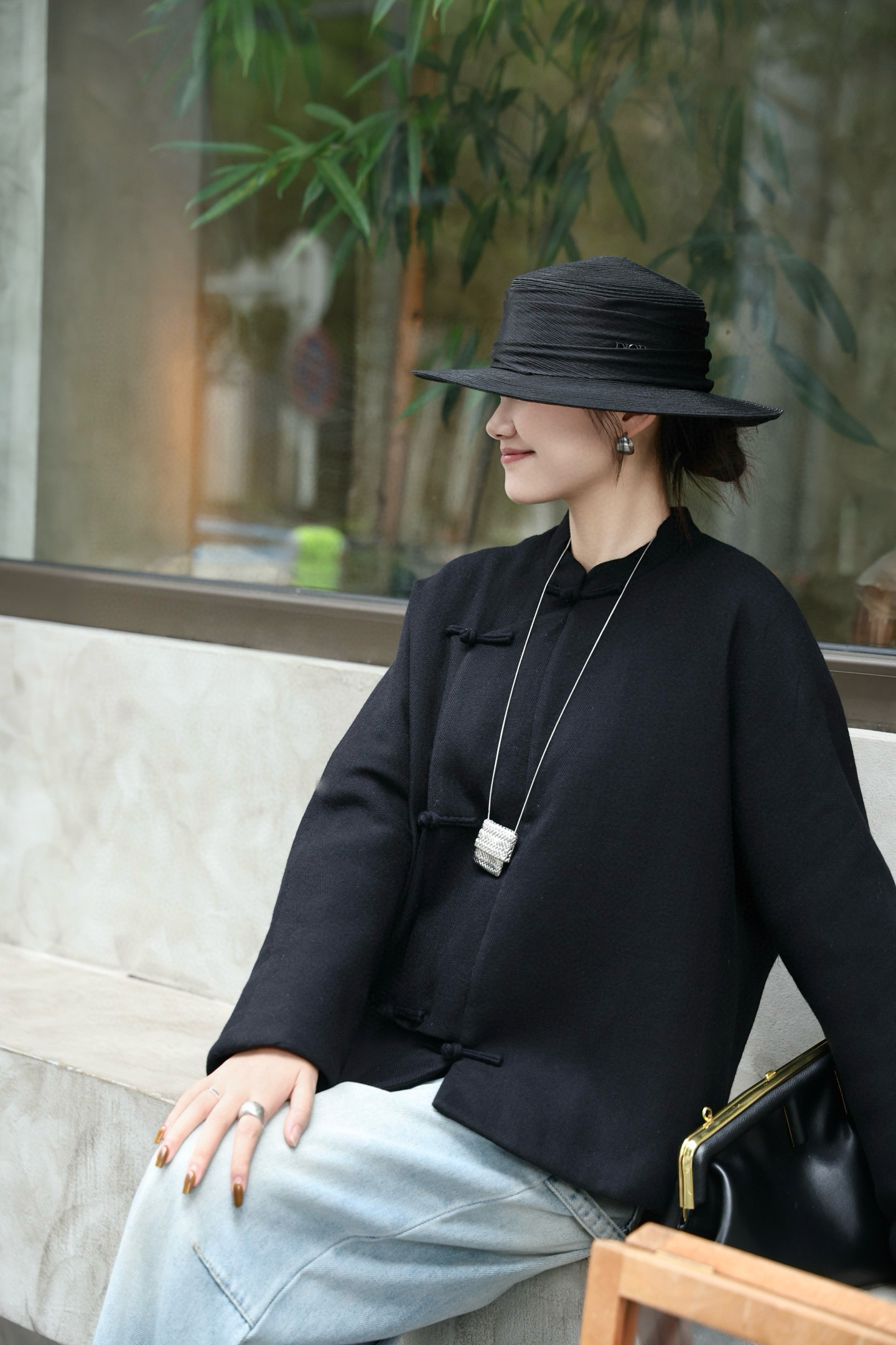 羊毛重工苗绣外套新中式国风复古提花盘扣上衣外套女