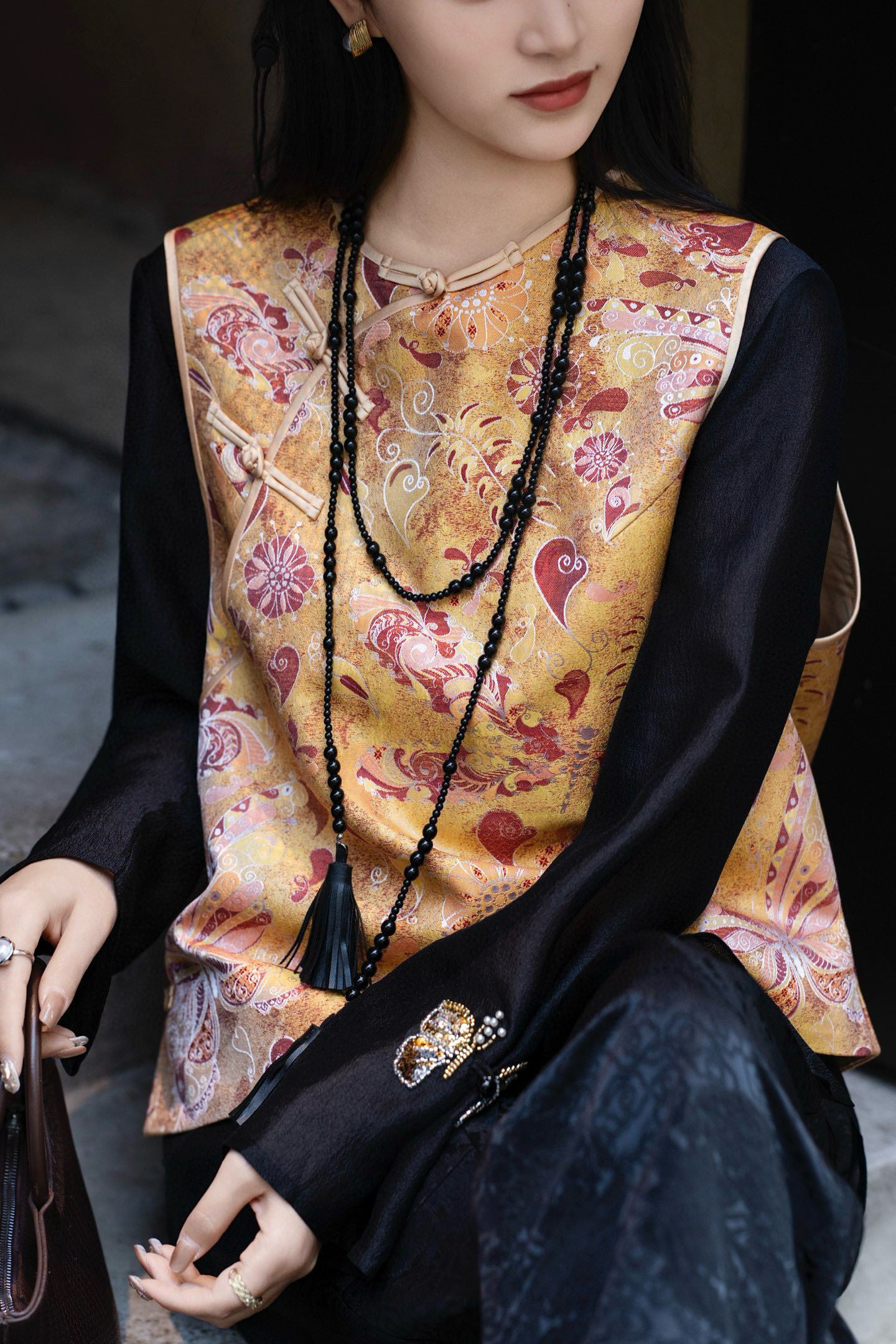 2026春季新款新中式国风复古羊毛混纺定制蝴蝶马甲,女装/女士精品,上衣,淘宝优惠券,粉丝福利购,淘宝优惠卷