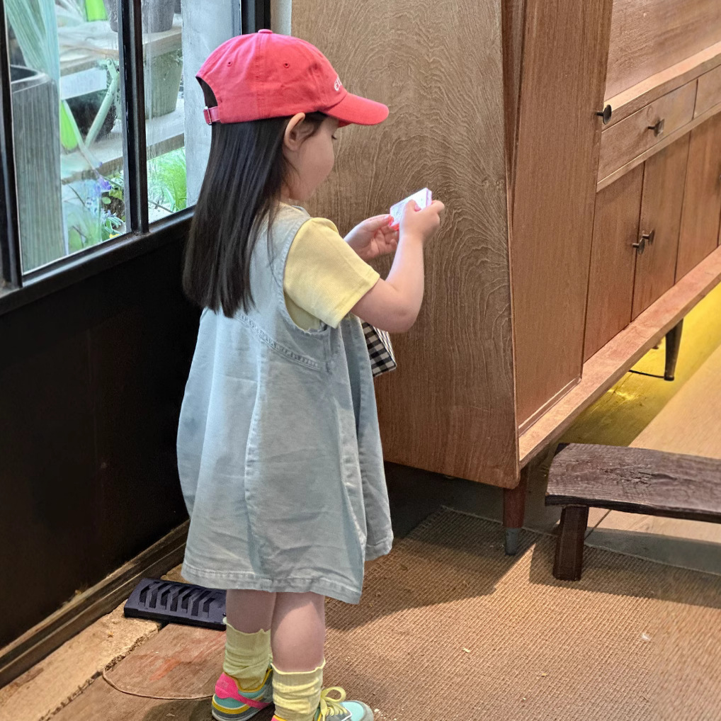 女童夏装薄款牛仔背心裙童装中小童韩版无袖牛仔裙女宝宝长裙