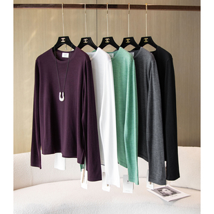 宽松打底上衣 薄款 JCLP精纯系列 60支CHAO细美丽诺羊毛圆领针织衫