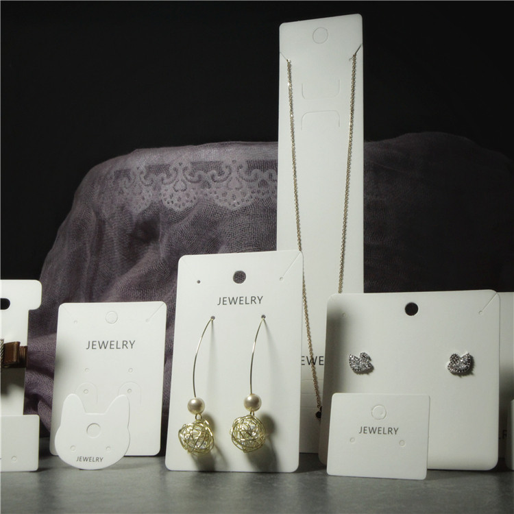 耳环头饰耳钉发夹项链饰品 diy背板卡纸制作发饰配件包装卡纸定做