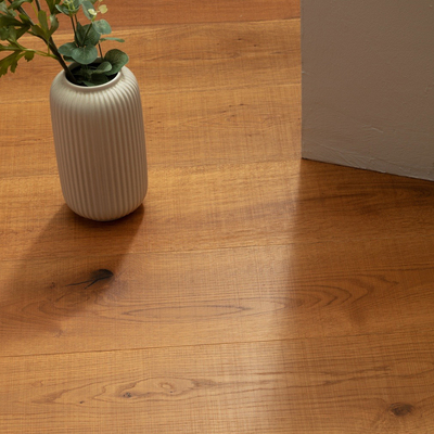 橡木纯三层锯齿纹地板侘寂风