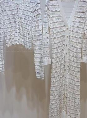 25春夏S@NDRO法式甜美层层波点条纹针织衫上衣+连衣裙SFPRO04203