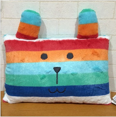 日本正品CRAFTHOLIC 彩虹条纹梨花兔RAB兔子S号枕头靠垫坐垫