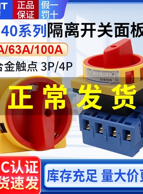 正泰隔离开关NH40-32/3III 63/100A电源切断开关LW30 SFD11 3 4p