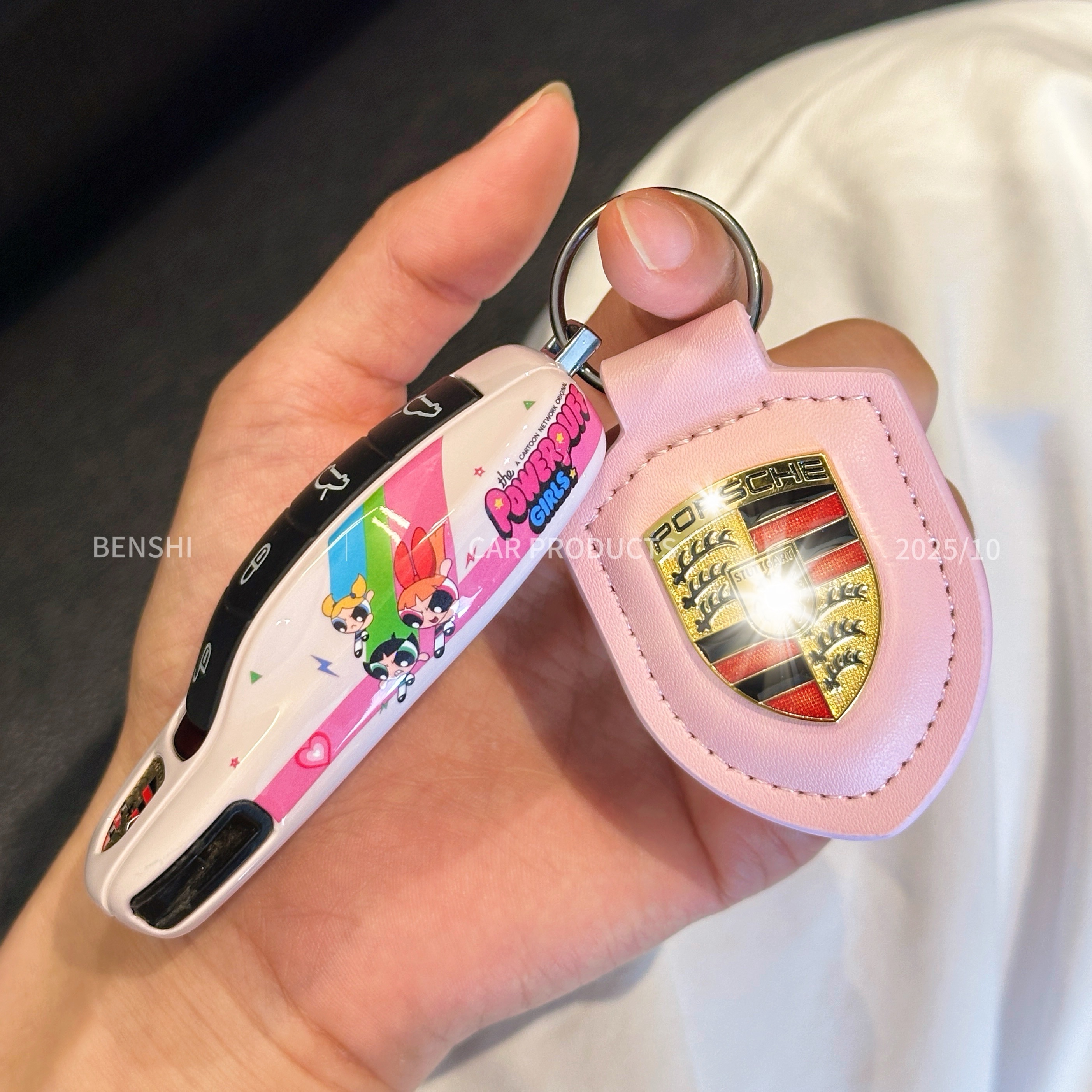 保时捷钥匙包替换壳扣套女性专用卡宴macan718panamera911taycan