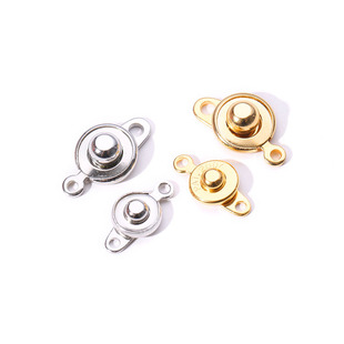 铜镀金镀白金银色按扣连接扣24K金色扣子日本水波纹扣搭扣USA pat