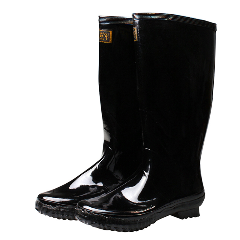 3539橡胶底雨靴户外男士套脚中筒大码防水灌水劳保女士鞋情侣款