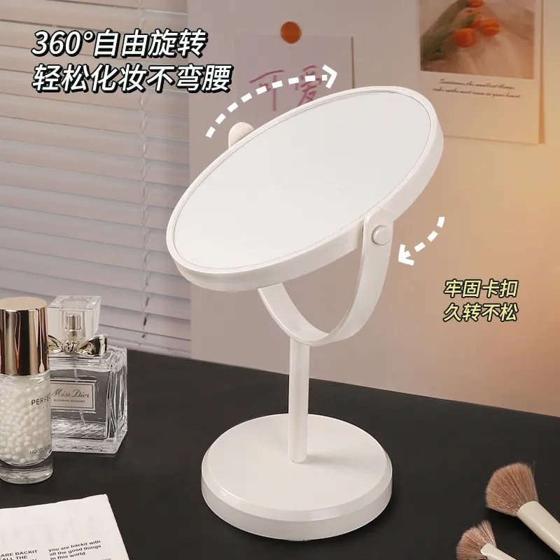 欧式双面高清台式化妆镜镜子梳妆台立式双面镜学生宿舍放大桌面小