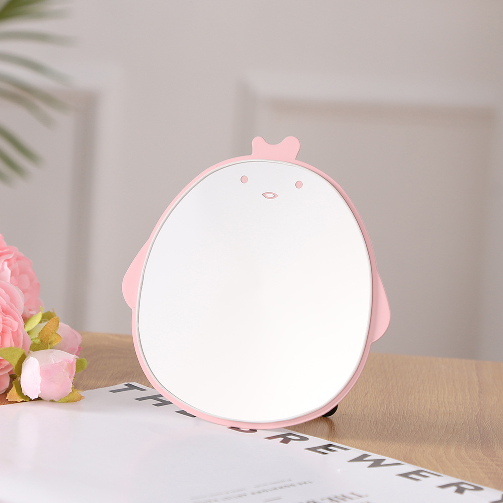 桌面化妆镜卡通可爱小鸡