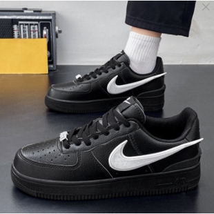 莆田加绒AF1空军一号联名白黑飞钩低帮休闲运动板鞋校园男女款