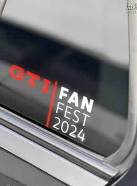 大众GTI FAN FEST 2024车贴高尔夫50周年粉丝狂欢嘉年华纪念贴纸