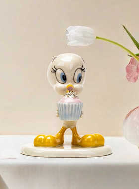 Lenox卡通翠儿描金陶瓷摆件工艺品创意家居摆件