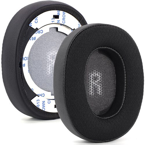适用于JBL E55BT耳机套海绵套e55bt耳罩耳棉套蛋白皮+足球网耳套