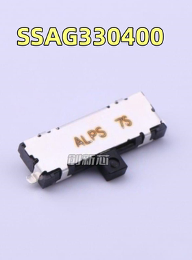 SSAG330400进口日本ALPS 薄小型拨动开关6脚3档 双自复位滑动 SMD