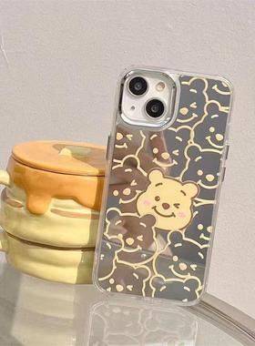 满屏可爱小熊维尼适用三星s25ultra手机壳新款s24fes22小众23+磨砂s21高级感note20女款a55a54a53a52防摔a15