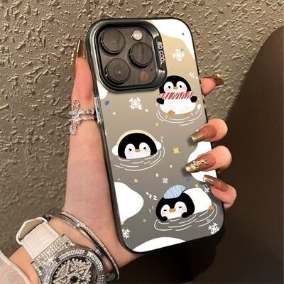 可爱泡澡企鹅三星s26ultra手机壳