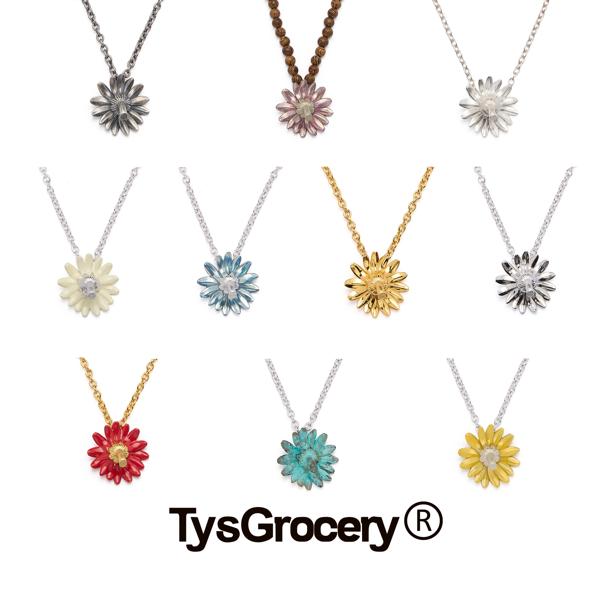 TysGrocery反戴雏菊项链