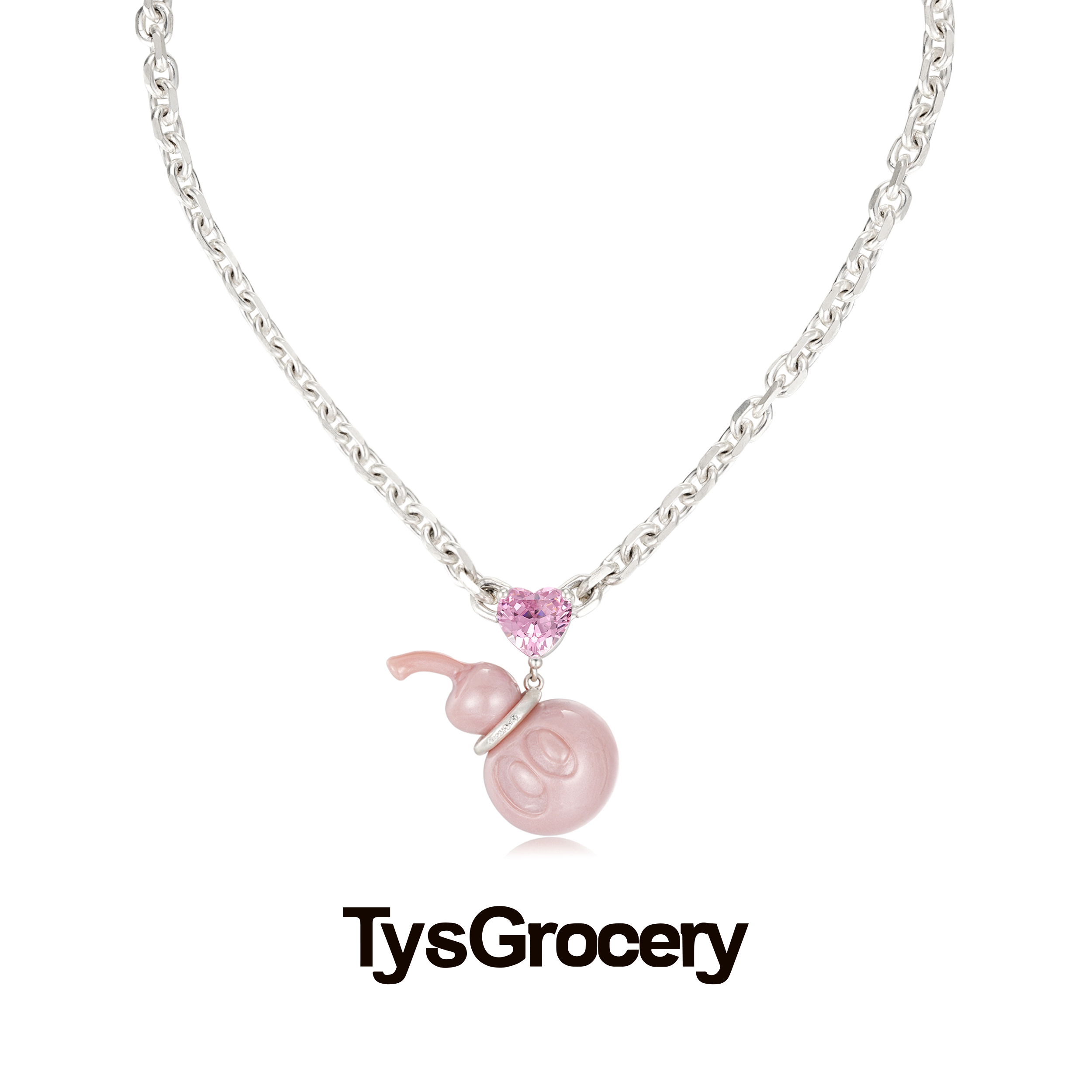 TysGrocery 23 PRAY 爱心宝石大眼葫芦项链【胡先煦同款】