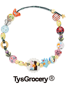 TysGrocery 25 饼干多连手绘陶瓷项链