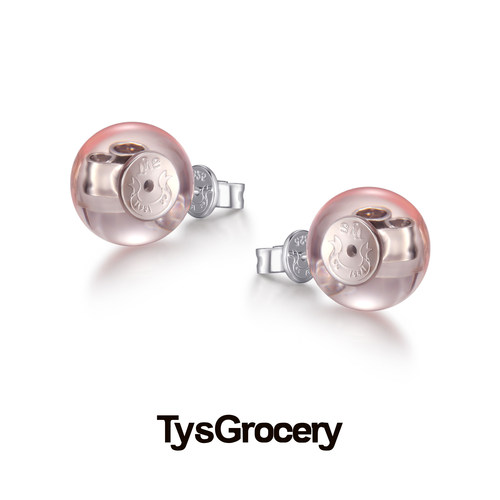 TysGrocery 23 Faux2 耳堵琥珀树脂耳钉