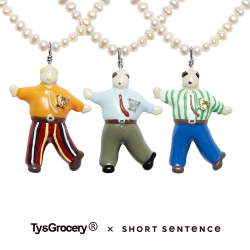 TysGrocery x Short Sentence联名系列 26 珐琅胖叔叔珍珠项链
