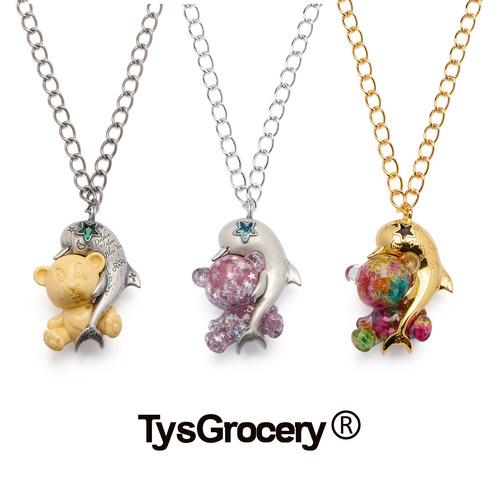 TysGrocery拥抱小熊海豚项链