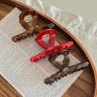 handmade韩国 france半马尾半丸子头小抓夹高品质头夹发夹鲨鱼夹