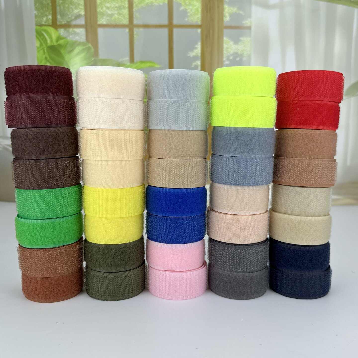 2.5cm彩色优质魔术贴服装窗帘辅料配件鞋帽箱包沙发套粘扣子母扣